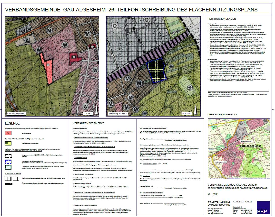 26. Teilfortschreibung | VG Gau Algesheim